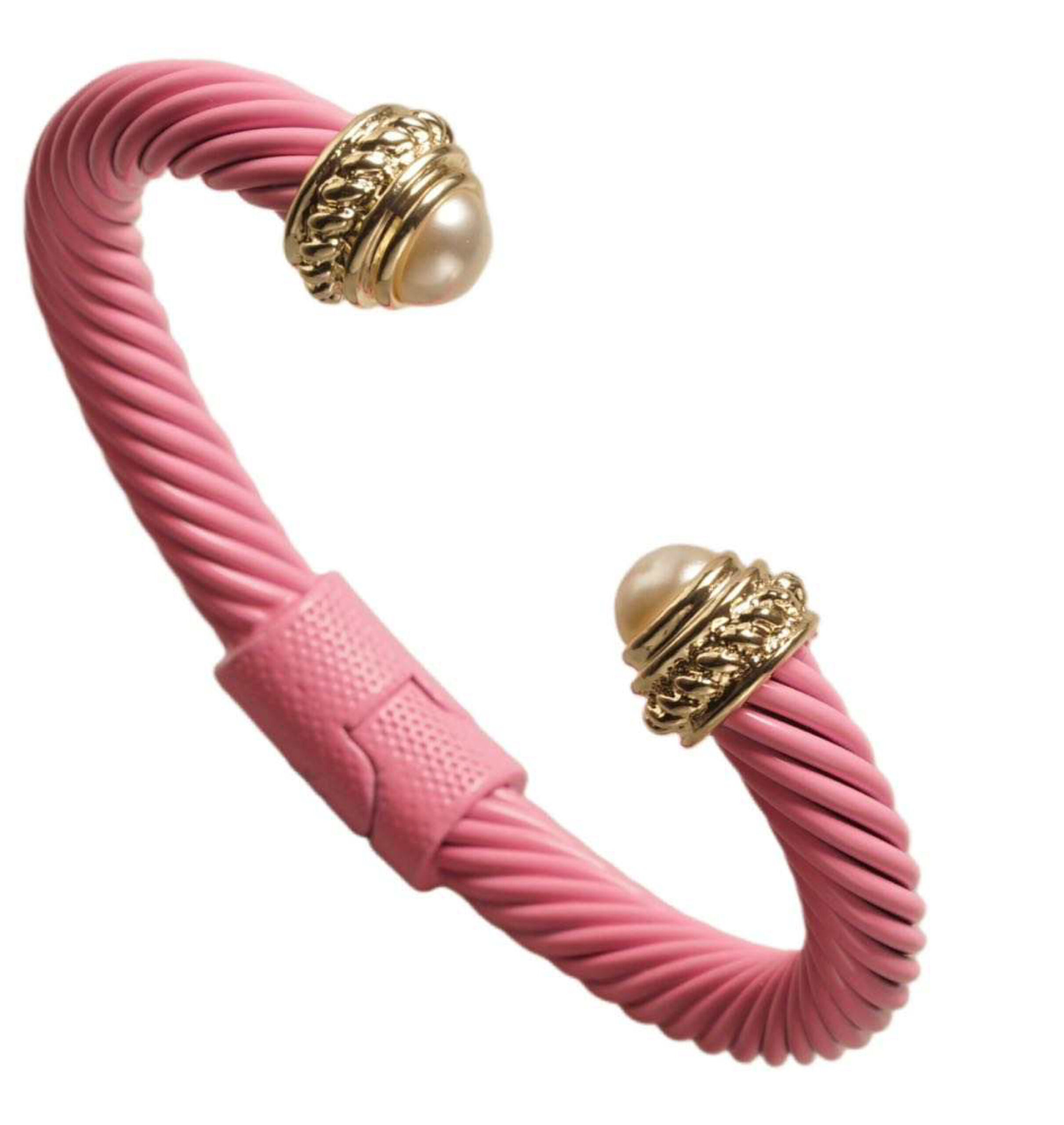 Pearl Pink Cable Bracelet
